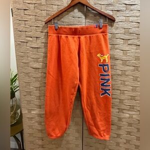 Y2K 2006 NWT Orange Victorias Secret PINK Sweatpants Deadstock Size XS